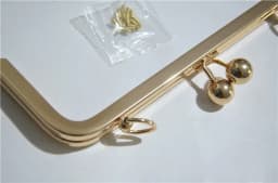 20.5cm square Big bead purse frame Screw no hole DIY coin purse Kiss lock bag accessories 3pcs/lot