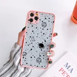 Cartoon Planet Stars Shockproof Phone Case For iPhone 17 16 15 11 12 13 14 Pro XR XS X Mini 16 15 14 Plus Cute Back Cover Coque