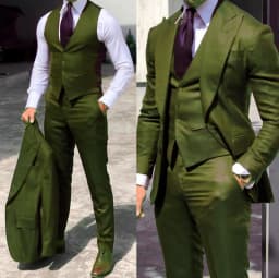 Classy Wedding Tuxedos Suits Slim Fit Bridegroom For Men 3 Pieces Groomsmen Suit Male Cheap Formal Business (Jacket+Vest+Pants