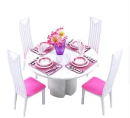 for 30cm doll kitchen dollhouse Furniture kitchen table refrigerator set girl toy for 30cm accessories house