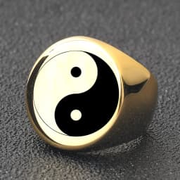 New Arrival Stainless Steel Pun Chia Tai Chi Yin Yang Gossip Ring For Men Fashion Finger Statement Jewelry Party Wholesale