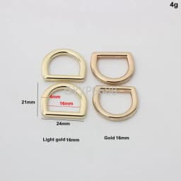 10-30pcs 5 colors 15 16 17 20 23mm die casting poilshed d ring for woman leather bag round edge connector buckle hardware