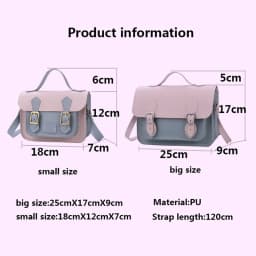 DIY Cambridge Bag Making Material Set PU Leather Handmade Satchel Backpack Handbag Shoulder Bags Crossbody Sewing Accessories