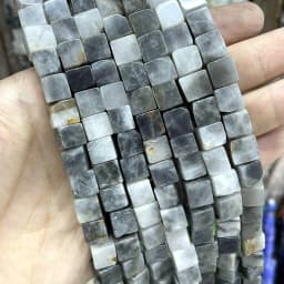 8*8mm Natural Square Agates Tiger Eye Turquoises Amazonite Crystal Jades Stone Beads For Jewelry Making DIY Bracelet Necklace