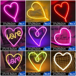 LED Neon Light Sign Strip New 189 Styles Wall Art Lamp Nightlight LOVE Heart Animal Cat Figure Model Decor Room Shop Xmas Gift