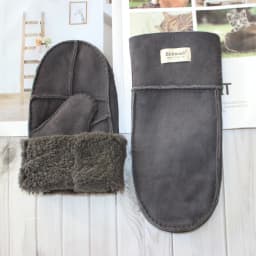 New sheepskin men's fur gloves with thicker wool lining and winter fashion windproof and cold-proof warm gloves