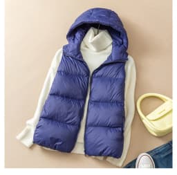 SEDUTMO Winter Duck Down Jacket Women Short Warm Thick Hooded Vest Female Slim Quilted Sleeveless For Spring ED1820