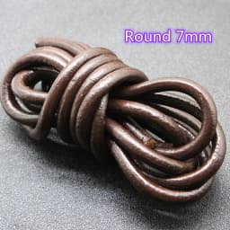 2m/Lot Brown Genuine Leather Cord 1/2/3/4/5/6/8mm Round Flat Leather Strap Rope String for DIY Bracelet Necklace Jewelry Making