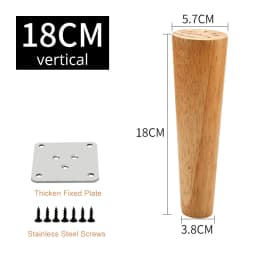 KAK 4pcs Solid Wood Furniture Leg Table Feets Wooden Cabinet Table Legs Fashion Furniture Hardware Replacement for Sofa Bed
