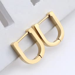 Fashion Personality Geometric Triangle Square Star Heart U Shape Hoop Earrings Men Women Stainless Steel Punk Piercing Jewelry
