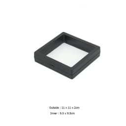 PE Film Jewelry Storage Box 3D Packaging Case Gemstone Free Stand Floating Frame Membrane Ring Earrings Necklace Display Holder