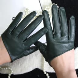 Sunscreen Gloves Women's Single Genuine Leather Half-palm Gloves Real Sheepskin Stage Show Driving gloves No Lining