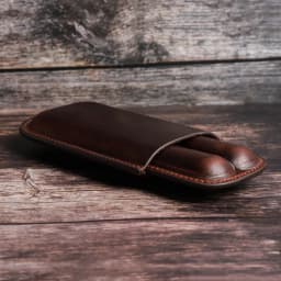 CONTACT'S FAMILY Leather Cigar Case Multiple Cigars Sets Storage Portable Cigar Box Humidor Box for Travel Gift for Man Father