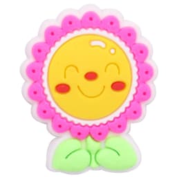 New 1pcs Leaves Sun Flower Daisy PVC Accessories Shoe Charms Cute Shoe Buckle Decorations fit Wristband Party Kid's Gifts