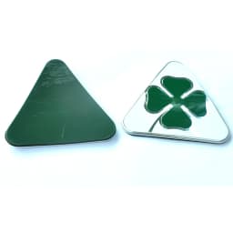 1 Pair Aluminum Fender Decoration Stickers Four Leafs Clover For Alfa Romoe Giulia Stelvio Exterior Stickers Car Accessories