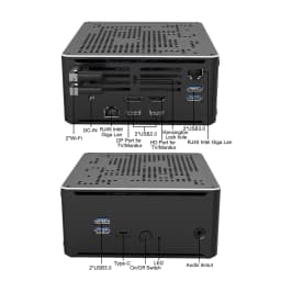 Gaming Desktop Computer Core I9 10980HK Xeon W-10885M E-2276M 2176M Mini Server PC 2*DDR4 2*NVME Dual Lan Office Design Computer