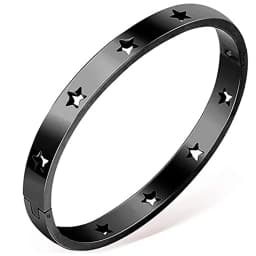 NIBASTAR Hollow Star Bracelets & Bangles For Women Fashion Stainless Steel Sweet Romantic Bracelet Rose Gold Color Jewelry Gift