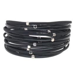 WELLMORE Leather Bracelets for Women Simple Bead Multilayer Wide Wrap Bracelet 6 Size 9 Colors Bracelets Female Jewelry Wholesal