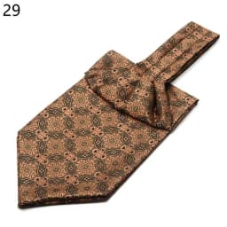 Men Vintage Polka Dot Wedding Formal Cravat Ascot Self British Style Gentleman Polyester Silk Paisley Neck Tie Suit Wedding
