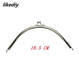 1 Piece Glossy Silver Basic Arch Metal Purse Frame Kiss Clasp Lock DIY Bag Accessories 8.5/10.5/12.5/15.5/18.5 CM