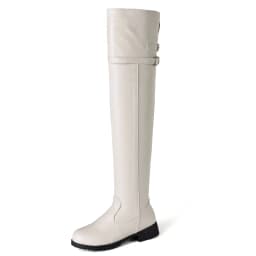 Classic PU Oversized Boots Warm Winter Boots Metal Zippers Comfortable Plush Buckle Women's Boots Available for 48yards 47yards