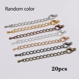 10/20pcs/lot 50 70mm Metal Extended Extension Tail Chain Lobster Clasps Connector For DIY Jewelry Bracelet Necklace Wholesale