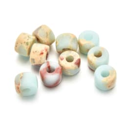 10pcs/lots Set Rainbow Color Glass Stone Beads Drum Bead DIY Bracelets Necklaces for Women Girl Family Gifts Making Jewelry