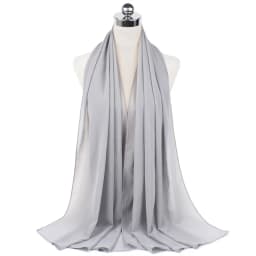 New Premium Plain Chiffon Scarf Muslim Hijab Instant Shawl Soft Ball Bubble Chiffon Head Wraps Islamic Lady Women Hijabs