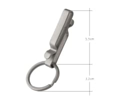High Quality Titanium Alloy Keychain Men's Super Light Belt Waist Hanging CAR Key Chain Keyring Easy To Use Pendant Belt Buckle