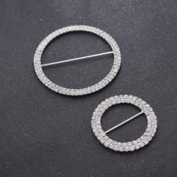 CUIER 1piece 48mm 75mm Round Full Rhinestone Crystal Buckle for Cloths Shoes Belt Appliques for DIY Accessories Clear