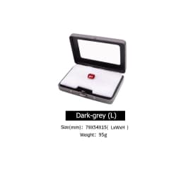 Loose Diamond or Gemstone Display Box Jewelry Beads Pearls Storage Holder Show Container Metal Glass Top Gem Subscription Case