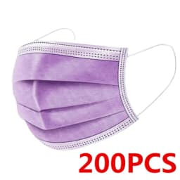 10/50/100/200PCS Disposable Mask Earloop Pink Bule Black White Mouth Masks 3 Layers Meltblown Non-Woven Breathable Face Mask