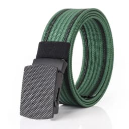 3.8cm outdoor nylon belt, black alloy automatic buckle, all-match striped men's belt, sports breathable