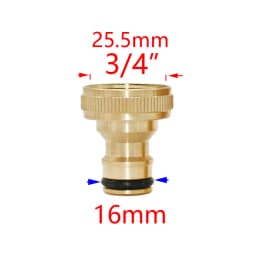 1/2 3/4 5/8 1" Thread Quick Connector Brass Garden Watering Adapter Drip Irrigation Copper Hose Quick Connector Fittings 1 Pcs