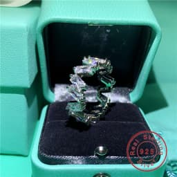 2020 New Promise Ring Real 925 Sterling Silver AAAAA Cz Stone Statement Party Wedding Band Rings for women Engagement Jewelry