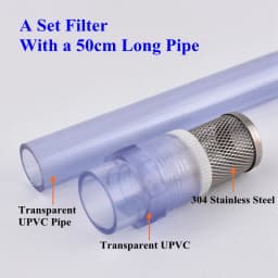 20~50mm 304 Stainless Steel Filter PVC/UPVC Pipe Set Aquarium Tank Water Pump Inlet Tube Filter Garden Drip Irrigation Filter