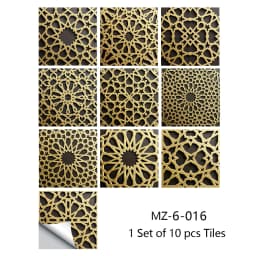 10/15/20cm Mandala Style Matte Surface Tile Sticker Peel & Stick Decoration Film For Tiles /Ground in Kitchen Wardrobe Wallpaper