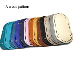 25x12cm Bag Bottom Oval Leather Bottoms with Holes Bag Accessories Handmade PU DIY Part for Handbag Crossbody Messenger Bags