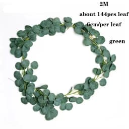 3 Packs 2M Artificial Eucalyptus Garland Greenery Leaves Vines Plants for Wedding Home Party Arch Wall Garden DIY Decoration
