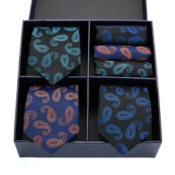 Gift box packing Silk Ties For Men Novelty Hanky Set 3 Styles Men's Tie Formal Red Cravat for Wedding Business Necktie
