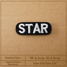 CAT Peace Embroidered Applique Patches Fabric Garment Apparel Clothing Accessories Embroidery Badges Star