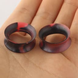 2pcs Silicone Flexible Ear Flesh Tunnel Plug Piercing Mixed Color Earlet Gauges Expansion Piercing Fashion Jewelry 6MM-25MM