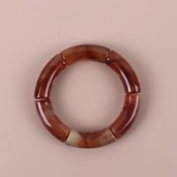 Trendy Resin Geometric Beaded Bracelets on Hand Acrylic Bamboo Tube Bangles Bracelets For Women Fashion Jewelry Valentines Gift