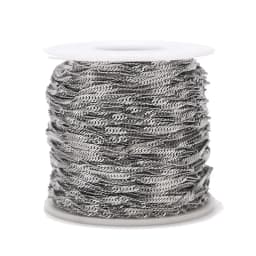 2M Stainless Steel 2mm 2.5mm Water Ripple Chains for DIY Necklace Bracelets Supplies Jewelry Making Findings