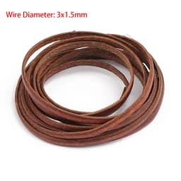 2 Meters Retro High Quality Genuine Leather Cord 1.5-10mm Round/Flat Strand Cow Leather Rope Fit Necklace Bracelets DIY Jewelry