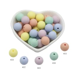 Cute-idea 50pcs Silicone Beads 12mm Food Grade Baby Loose Rounds perles Beads DIY Pacifier Chain Toys Accessories Baby Goods
