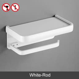 ELLEN Black Toilet Paper Holder Multifunction Bathroom Storage Shelf Roll Paper Holder EL609