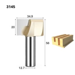 HUHAO 1pc 1/2 1/4 Shank Cleaning Bottom Engraving Slab Surfacing Flattening Router Bit Woodworking Tool CNC Cutter 6-50mm