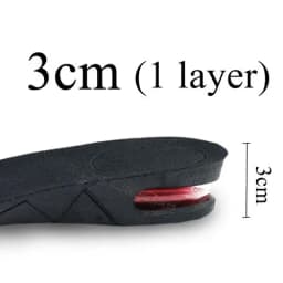 Height Increase Insoles 3 Layer 3/5/7CM Air Cushion Invisible Lift Adjustable Cut Shoe Heel Pads Insert Taller Soles Foot Pads