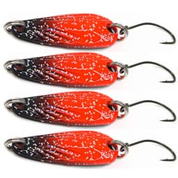 4pcs Mini Spoon Jig Trout Bass Winter Tackle Fishing Lure Set Metal Single Hook Spinnerbait Stream Artificial Bait Hard Wobbler